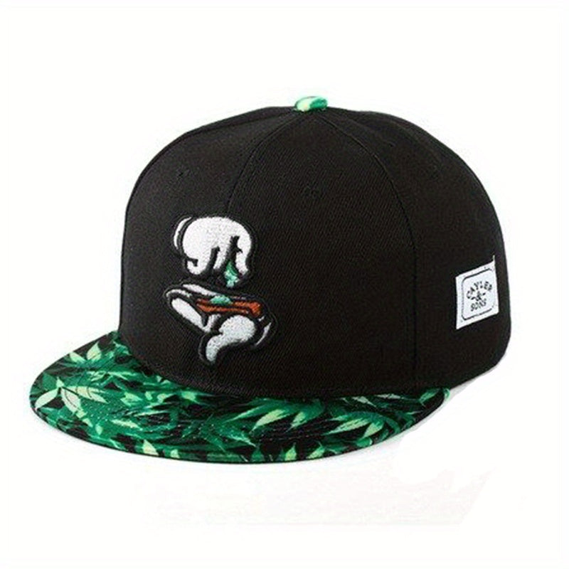 Leaf Print Snapback Hats Unisex Lightweight Adjustable Cap