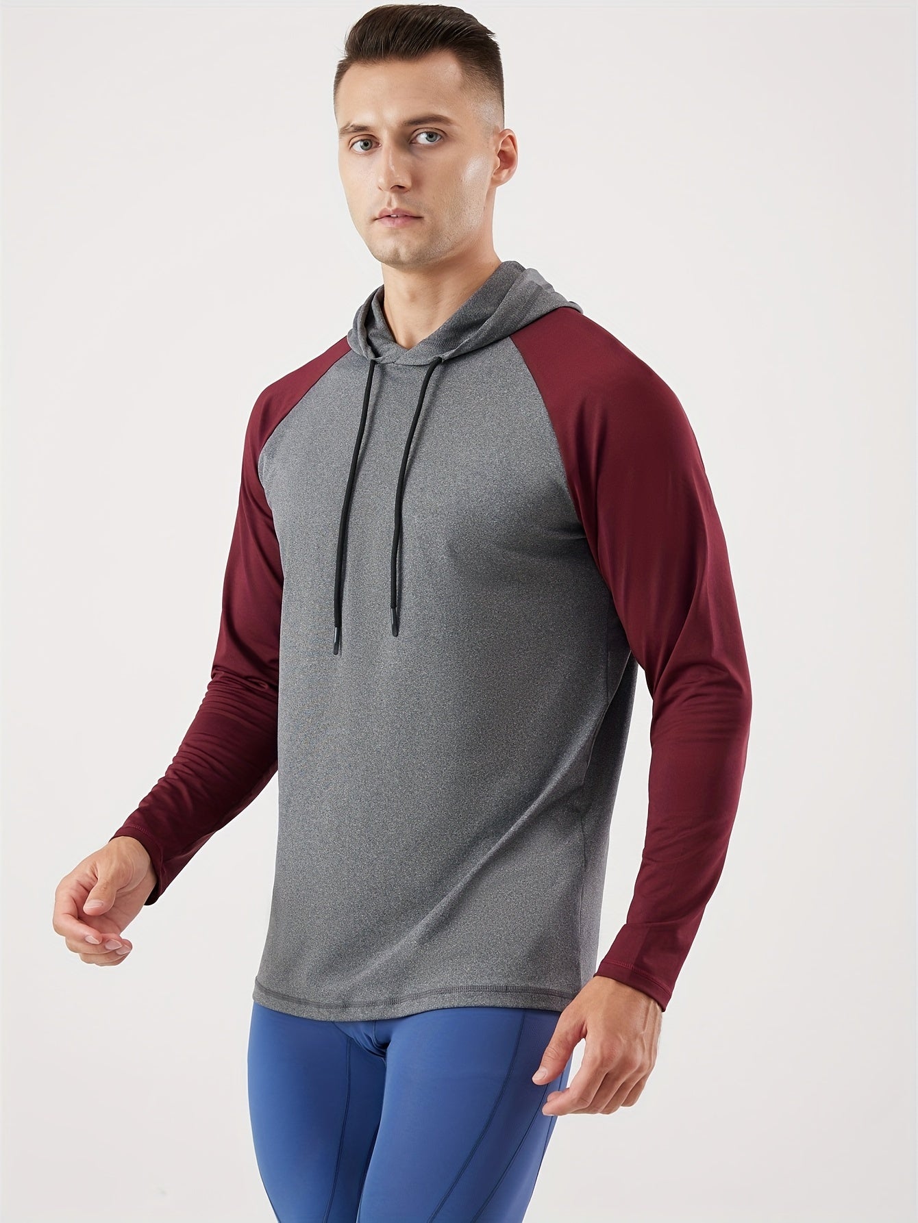 Men's Long Sleeve Hoodie Sport Sweatshirt Quick Drying Sportswear