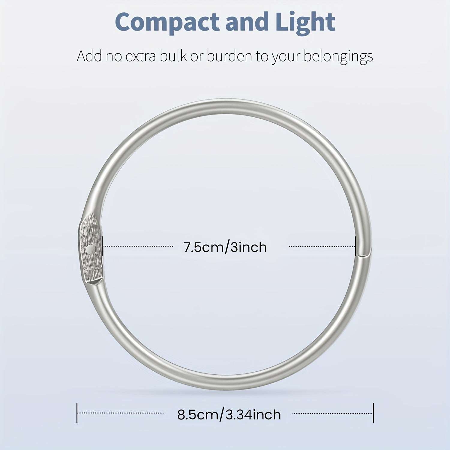 5 Packs 7.62 cm Loose Leaf Binder Rings Nickel Plated Steel