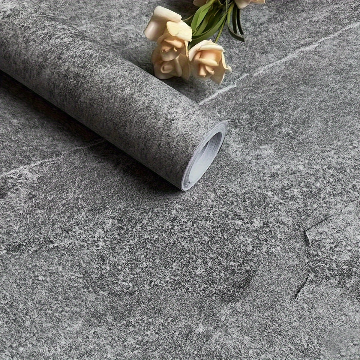 Retro Gray Cement Grain Crack Floor Sticker Anti Slip Waterproof