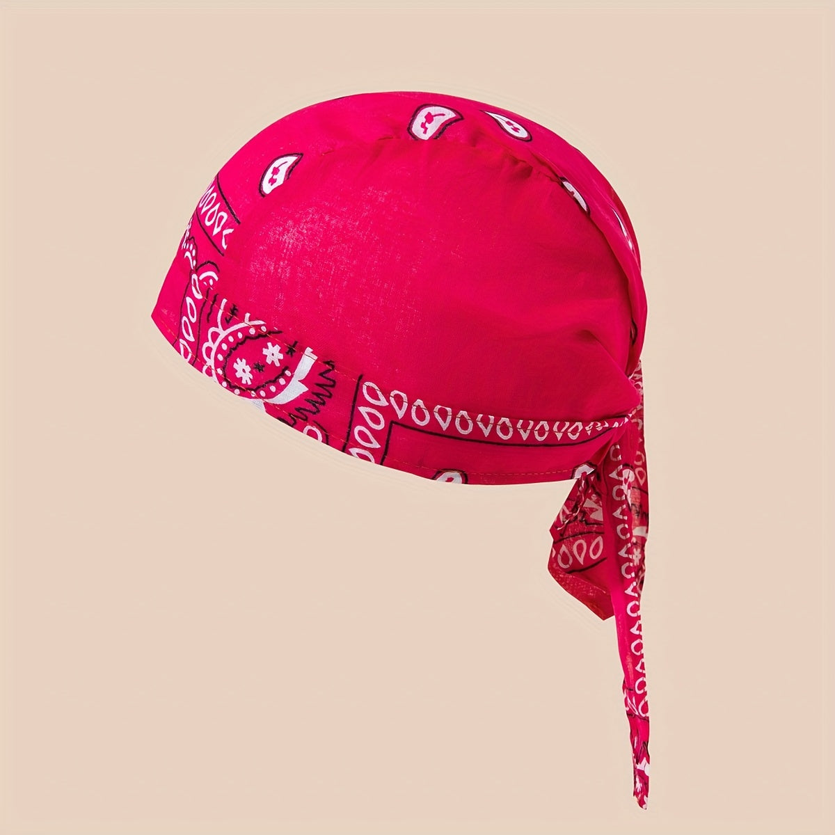 Paisley Print Durag Skull Cap Bandana Head Wrap