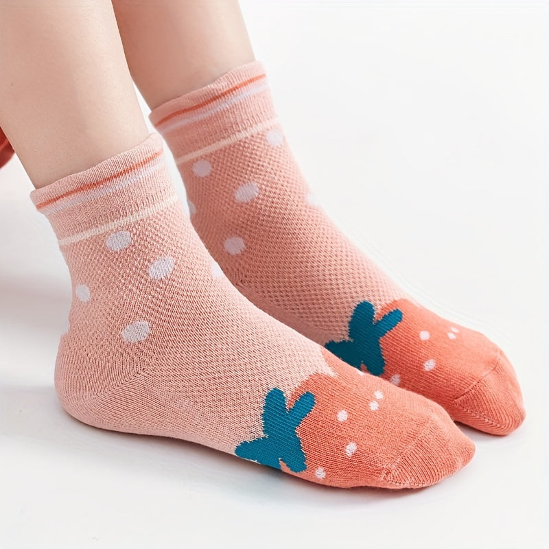 5 Pairs Girls Summer Breathable Mesh Socks