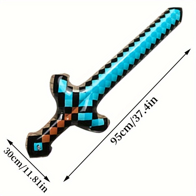 Inflatable Plaid and Sword Toy Set for Party Decoration Cosplay Props
