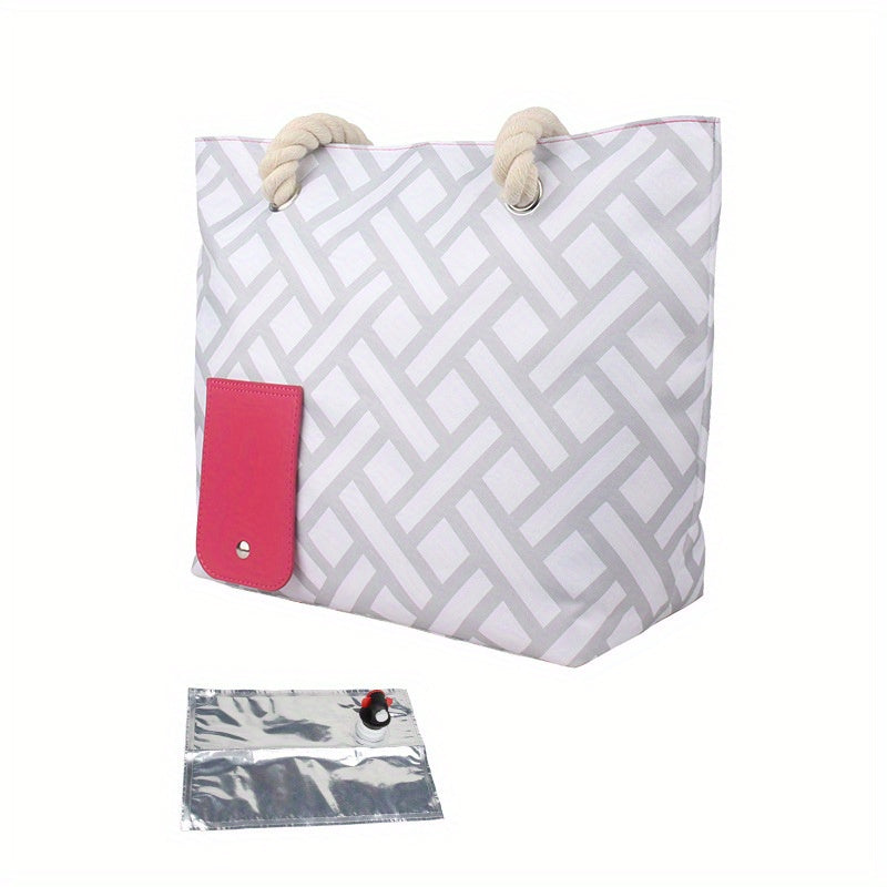 Insulated Cooler Handbag for Lunch Travel Beach Camping Hiking Fishing