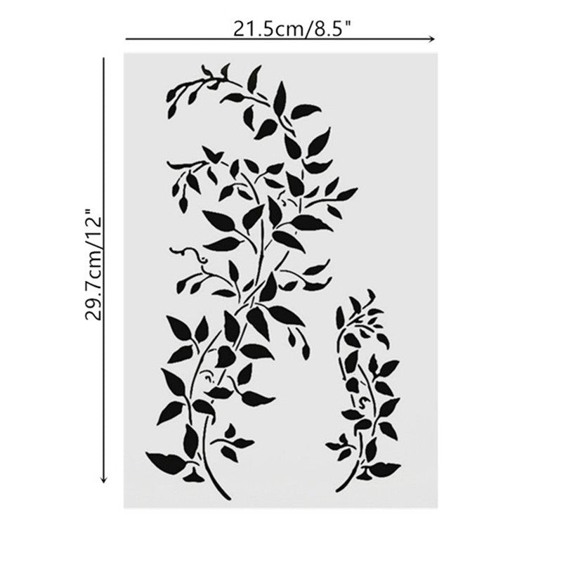 1pc Hollow Leaves Stencil Spray Painting Scrapbooking Decals Home Decor