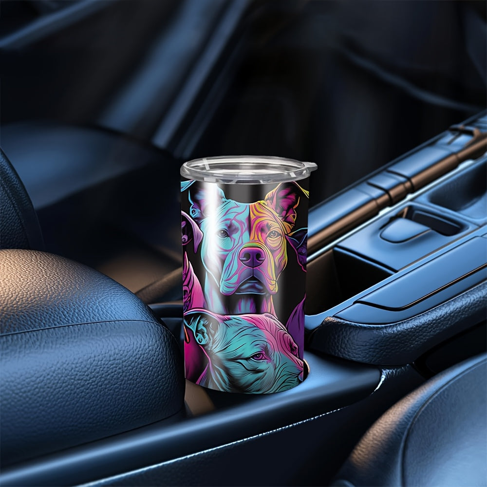 Colorful Dog Steel Tumbler Insulated Travel Mug