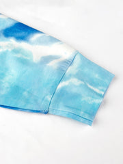 Tie Dye Round Neck Hoodie Casual Stylish Sweatshirt Women's
