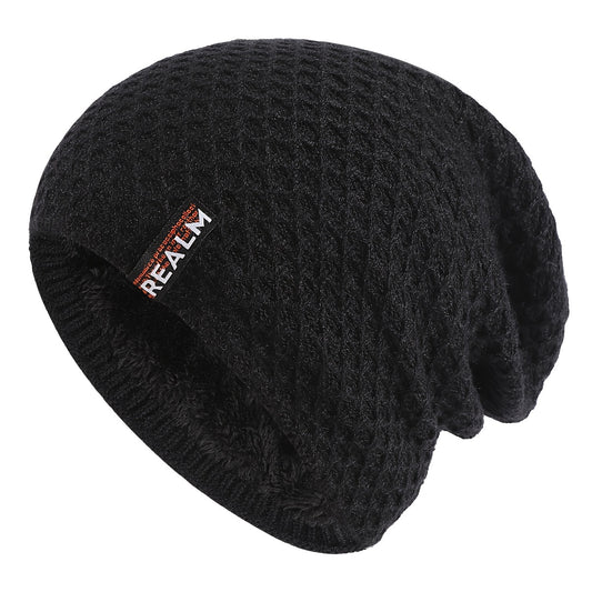 Velvet Woolen Beanie Hat with Ear Protection