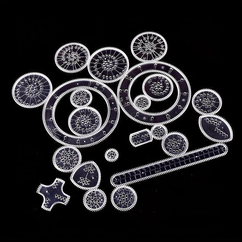 22pcs Spirograph Drawing Set Geometric Ruler Creative Educational Kids Toy