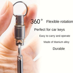 8-Shaped Metal Keychain for Outdoor Camping