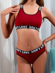 Criss Cross Back Bra & Panties Set