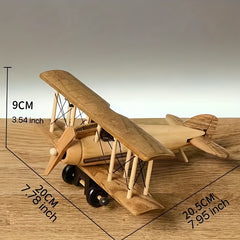 Wooden Retro Aircraft Ornaments Creative Home Desktop Aircraft Model