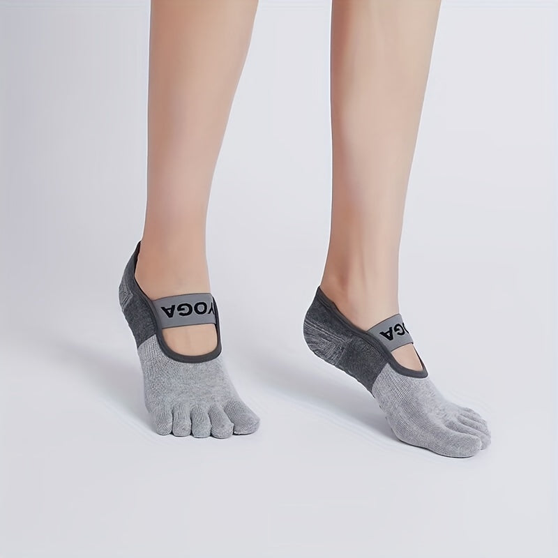 Women's 5-Toe Split Yoga Socks Non Slip Strap Sports Socks