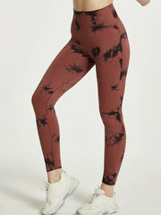 Tie Dye Yoga Workout Pants Stretch Sports Running Fitness Training Leggings