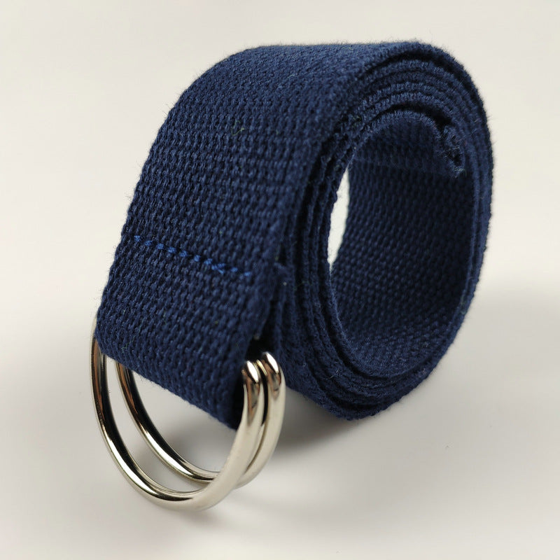 Double D Buckle Canvas Belt