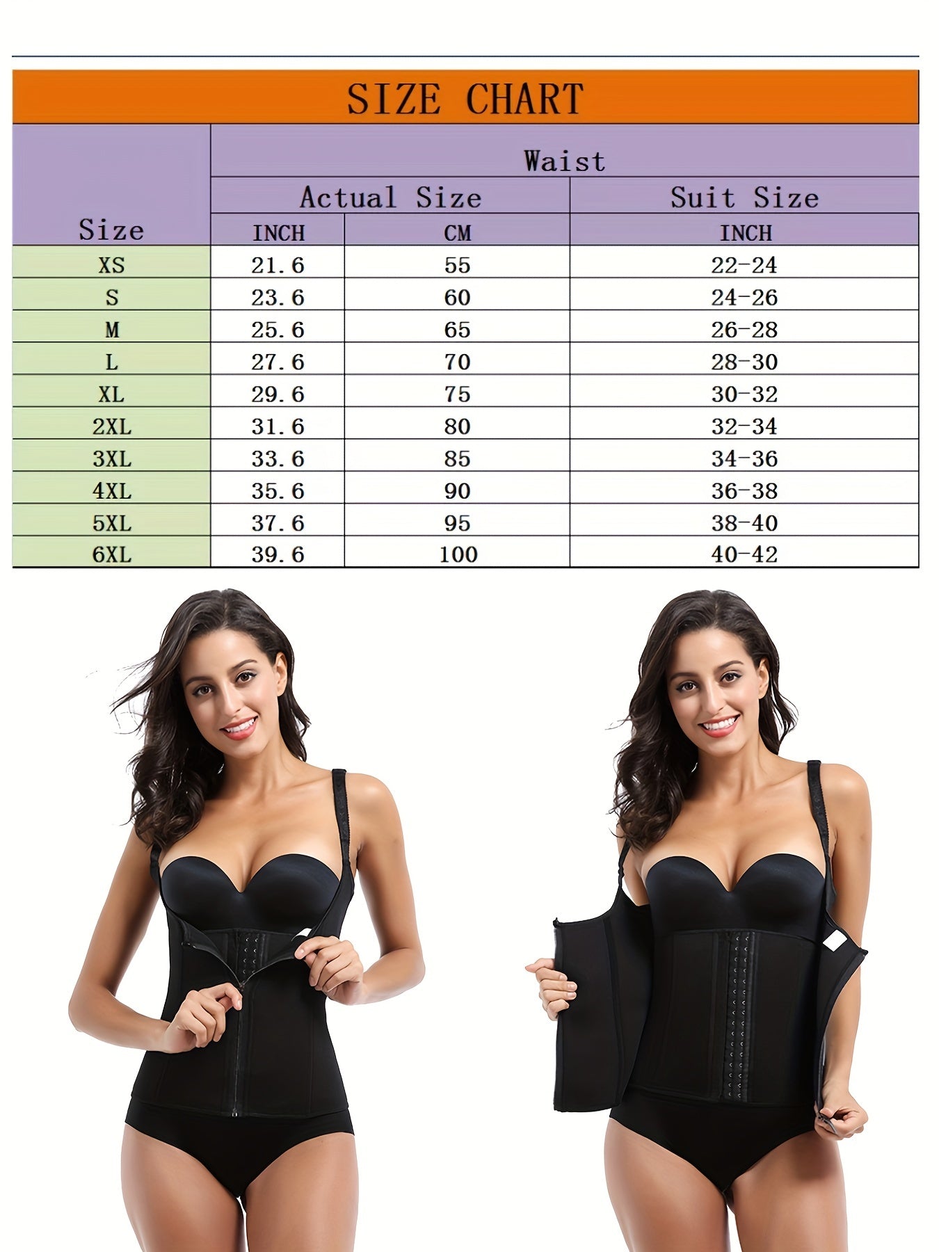 Zipper Cami Tops Waist Trainer Tummy Control Slimmer Top
