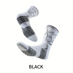 Breathable Antiskid Mid Calf Sport Socks for Outdoor Running Training