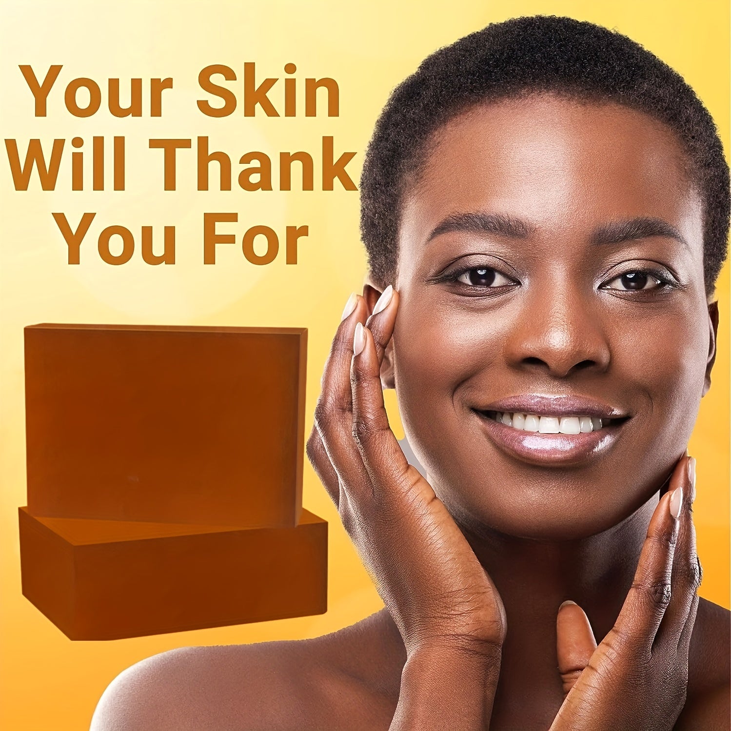 Set of 4 65g African Soap Bars for Hair, Face, and Body