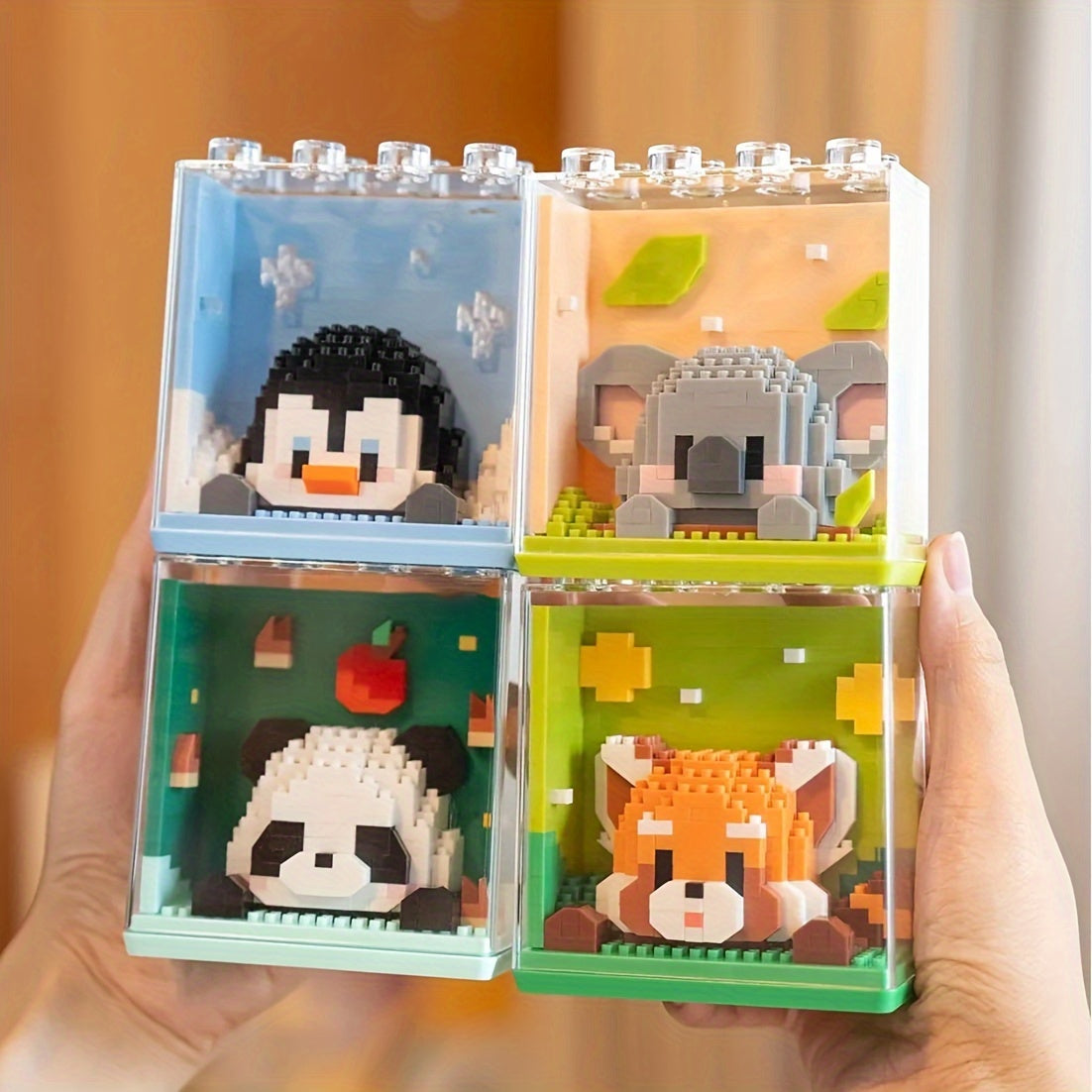 Zoo Building Blocks Box Series Holiday Gift Desktop Ornament