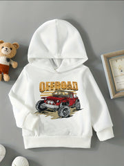 Infant Toddler Boys Car Print Hoodie Top