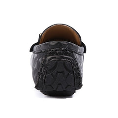Women's PU Leather Loafer Shoes Metal Decor Slip On Boat Shoes