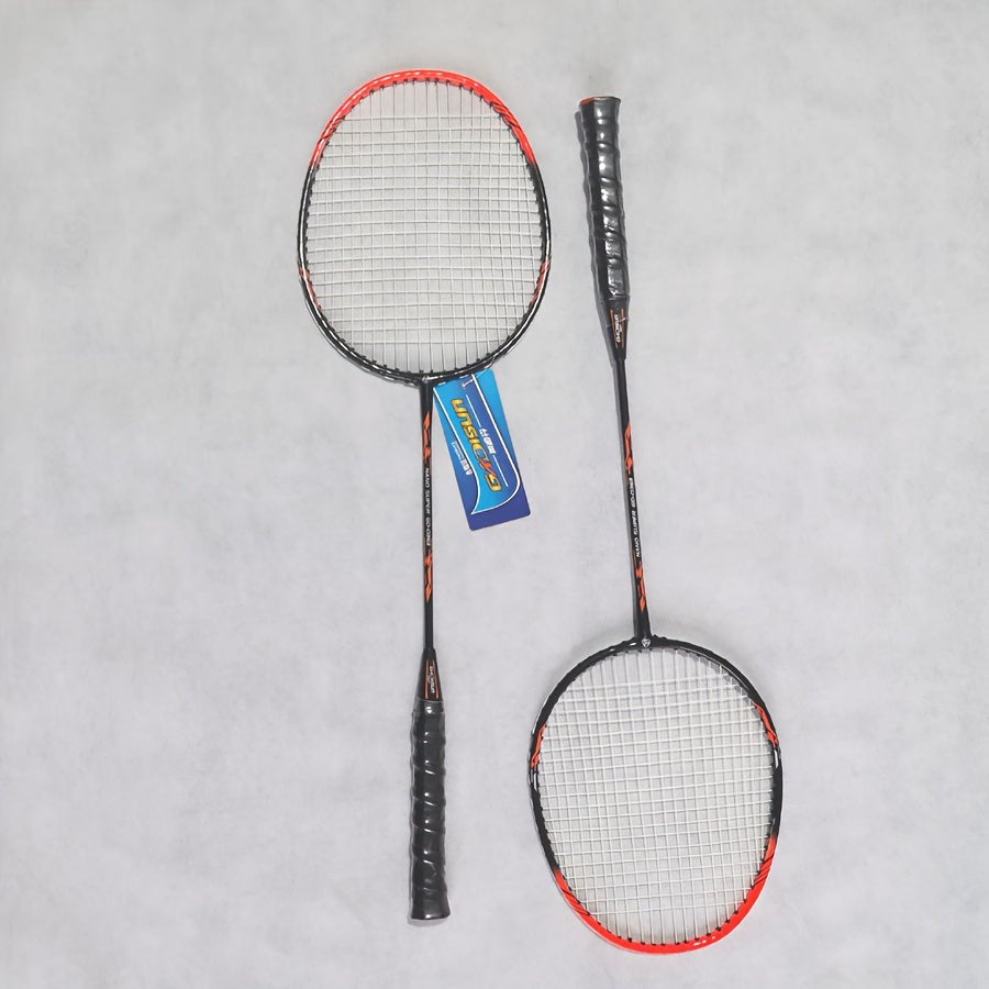 Iron Alloy Badminton Racket + 3-Layer Oxford Bag