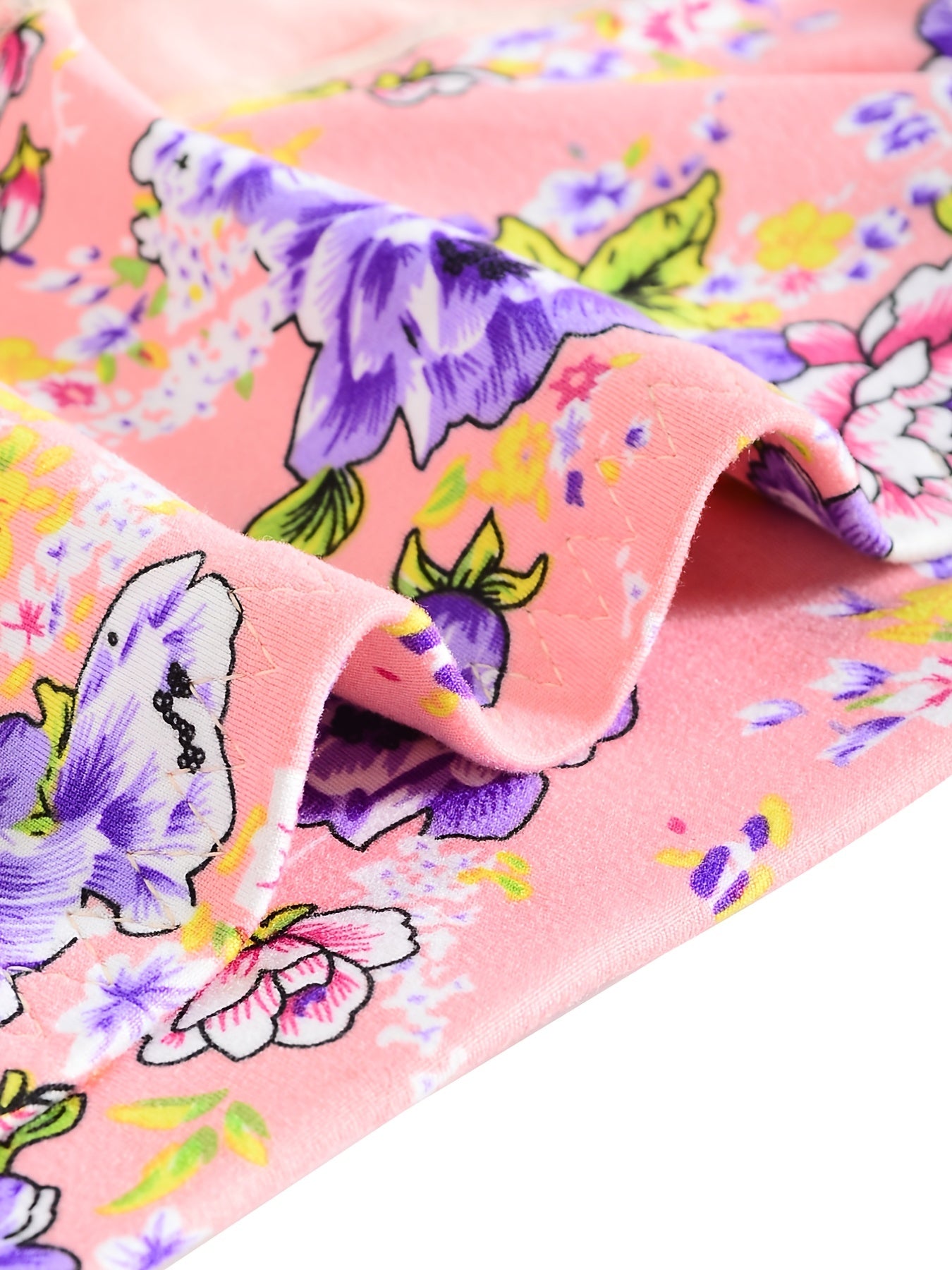 3pcs Chinese Floral Cotton Briefs Comfortable Mid Waist Intimates Panties