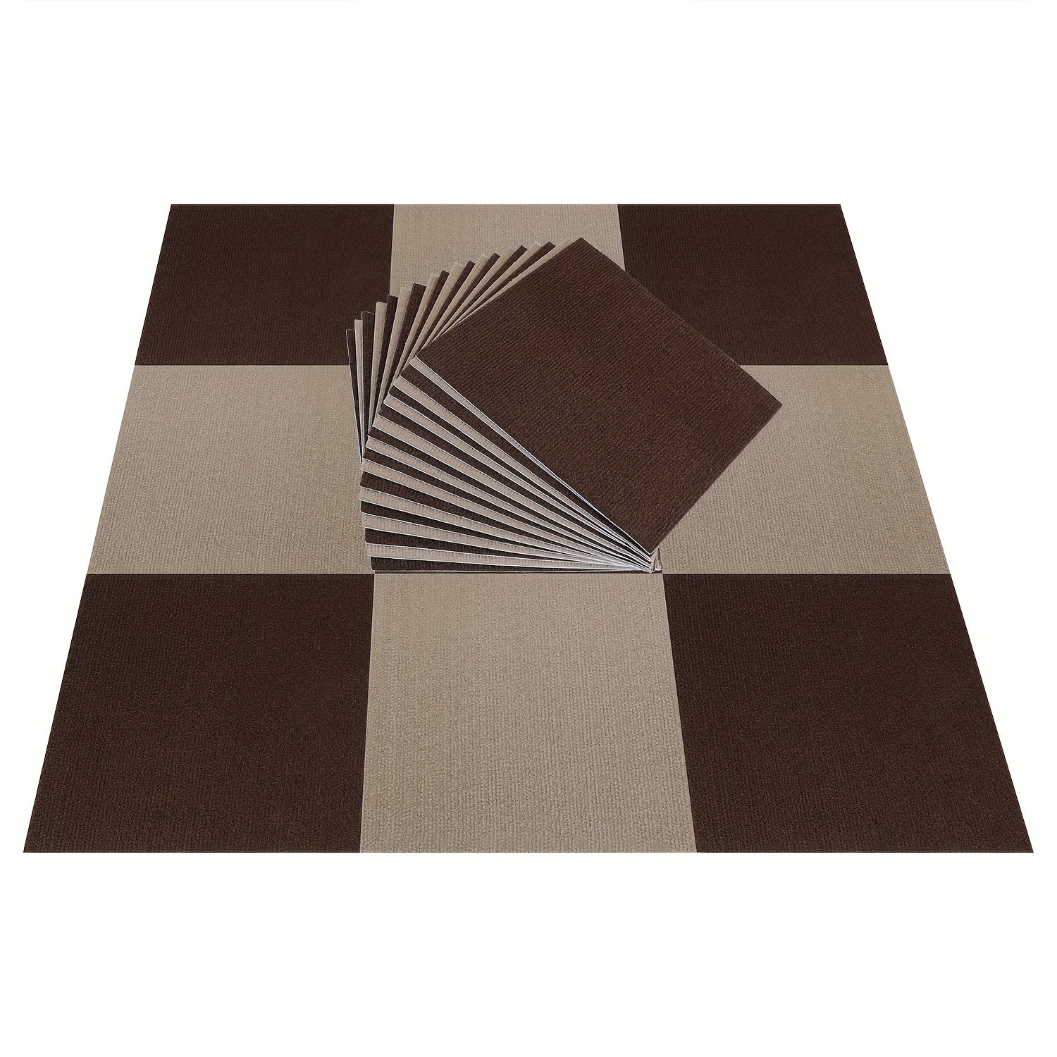 20pcs Plush Puzzle Floor Mat Soft Area Rug Anti Slip Comfort Seat Pads