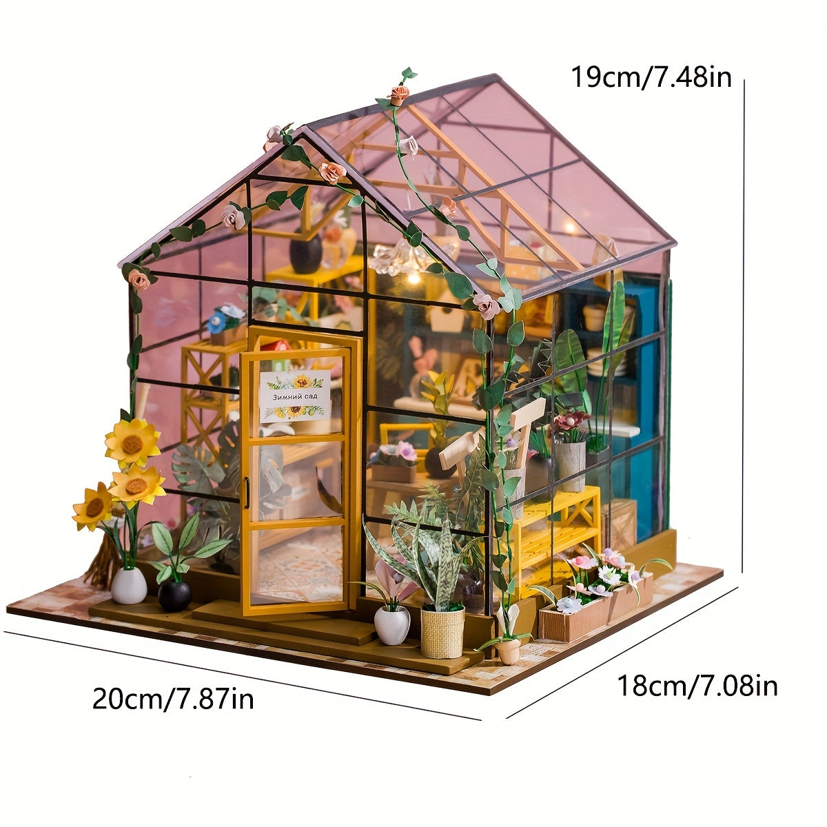 3D Jigsaw Puzzle Happiness Flower Room Mini Cabin Scene Gift