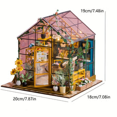3D Jigsaw Puzzle Happiness Flower Room Mini Cabin Scene Gift