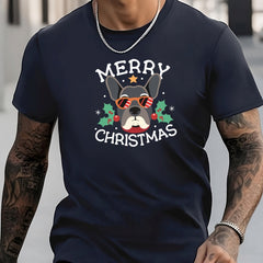 Men's Dog Pattern Shirt Short Sleeve Tee Top