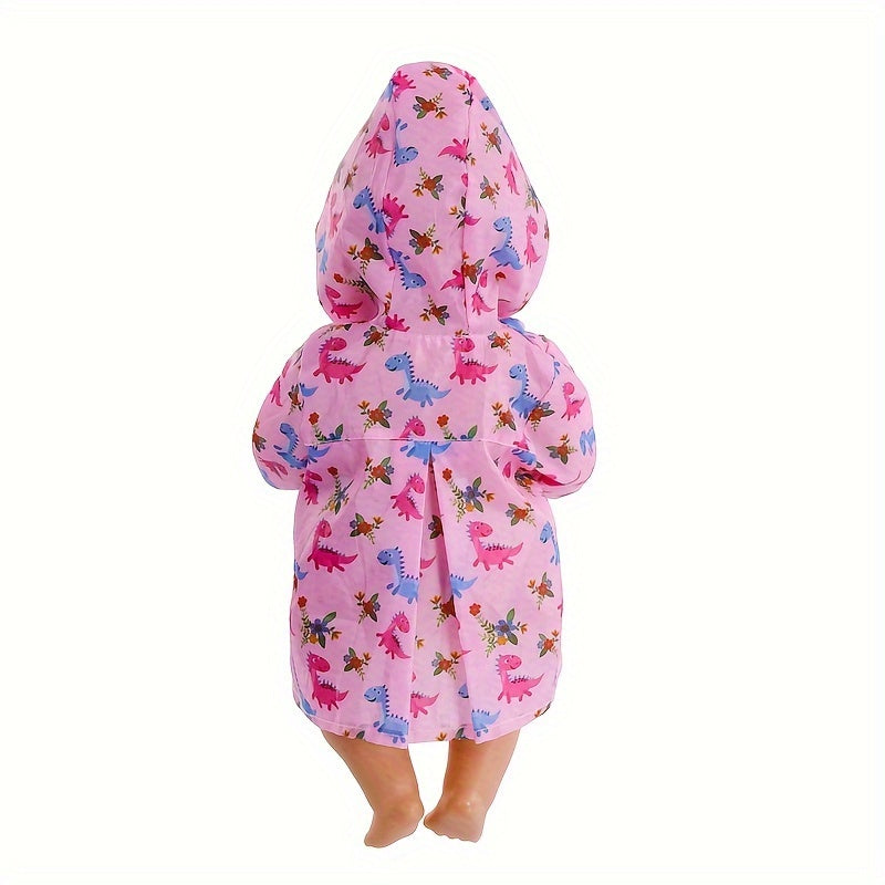 Pink Raincoat for 18 inch Dolls Fits 43 Newborn Dolls Ages 3-6