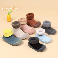 Baby Girls Plush Slip-On Sock Shoes Non-Slip Soft Sole Thermal Toddler Shoes