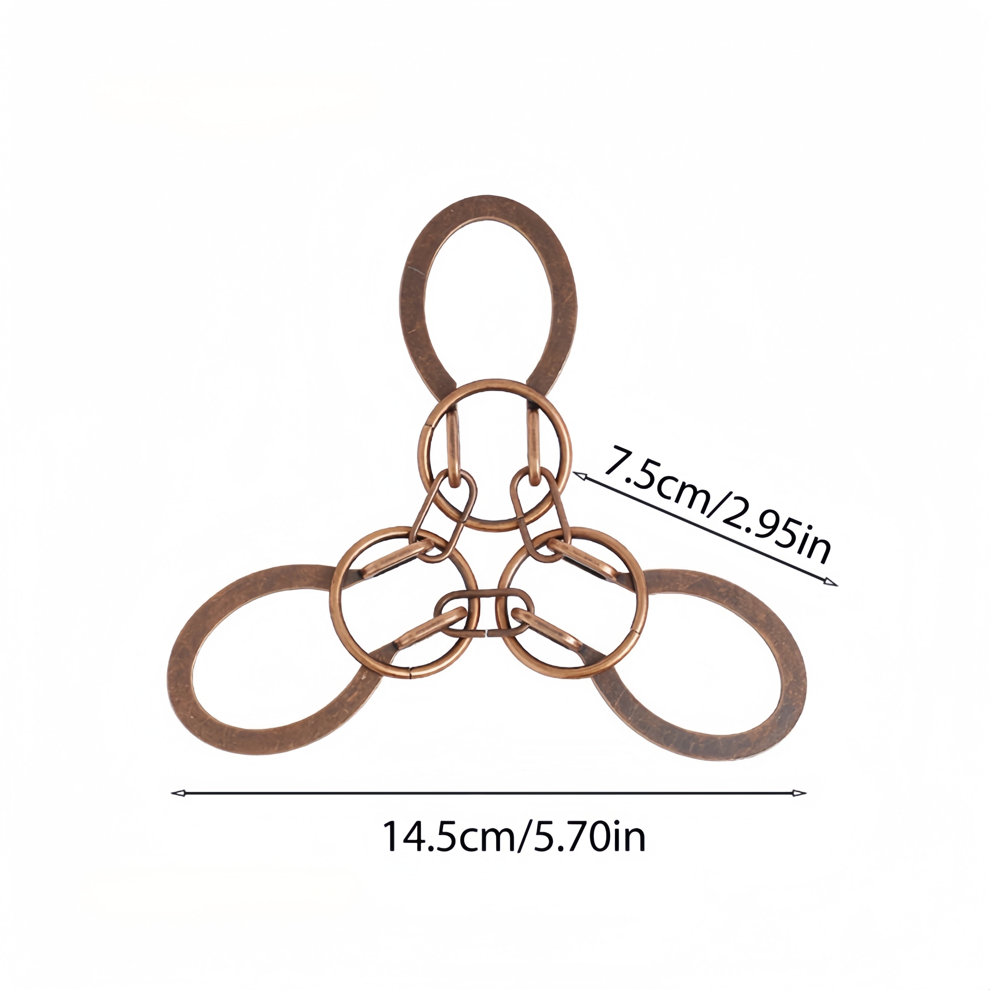 Interlocking Horseshoe Puzzle Classic Metal Brain Teaser Antique Copper Finish