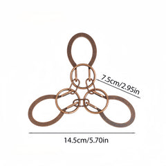 Interlocking Horseshoe Puzzle Classic Metal Brain Teaser Antique Copper Finish