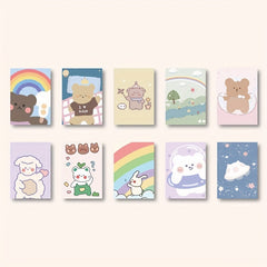 10 Mini Creative Notepad Portable Tearable Cartoon Styles