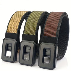Hollow Rotating Alloy Buckle Double Sided Casual Strap