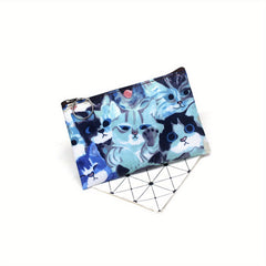 Vintage Kitten Purse Zipper Key Card Bag Small Square Bag