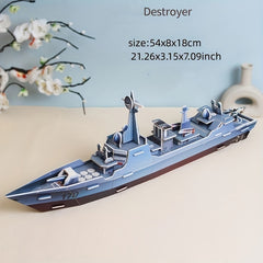 3D Paper Puzzle Aircraft Carrier DIY Model Toy