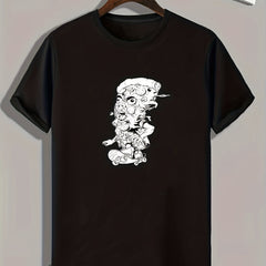 Skateboarding Print Men's Graphic T-shirt for Summer