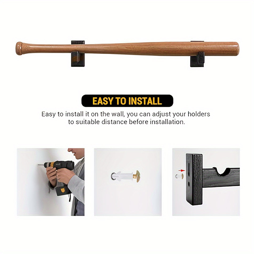 Baseball Bat Display Rack Wall Mounted Holder