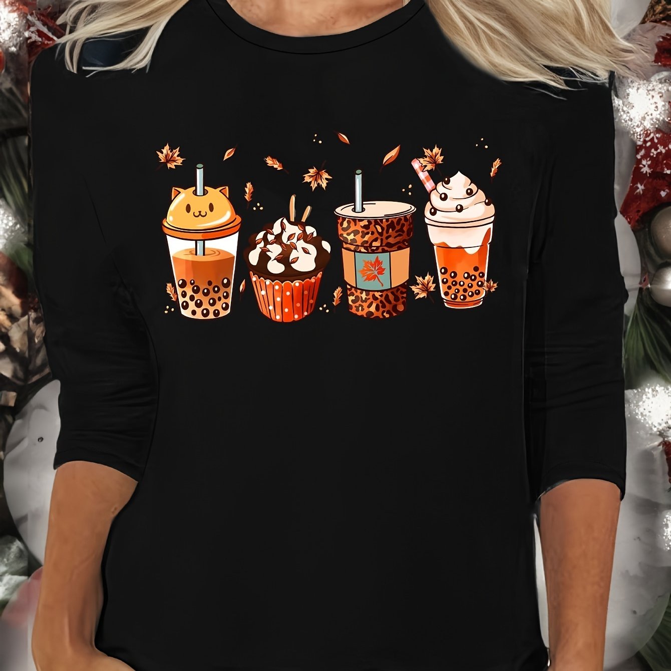 Cartoon Print Lounge Top Women's Sleepwear