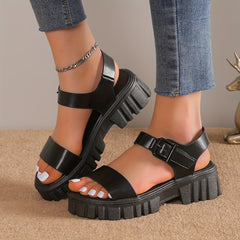 Women's Platform Ankle Strap Sandals Open Toe Anti-Skid Shoes