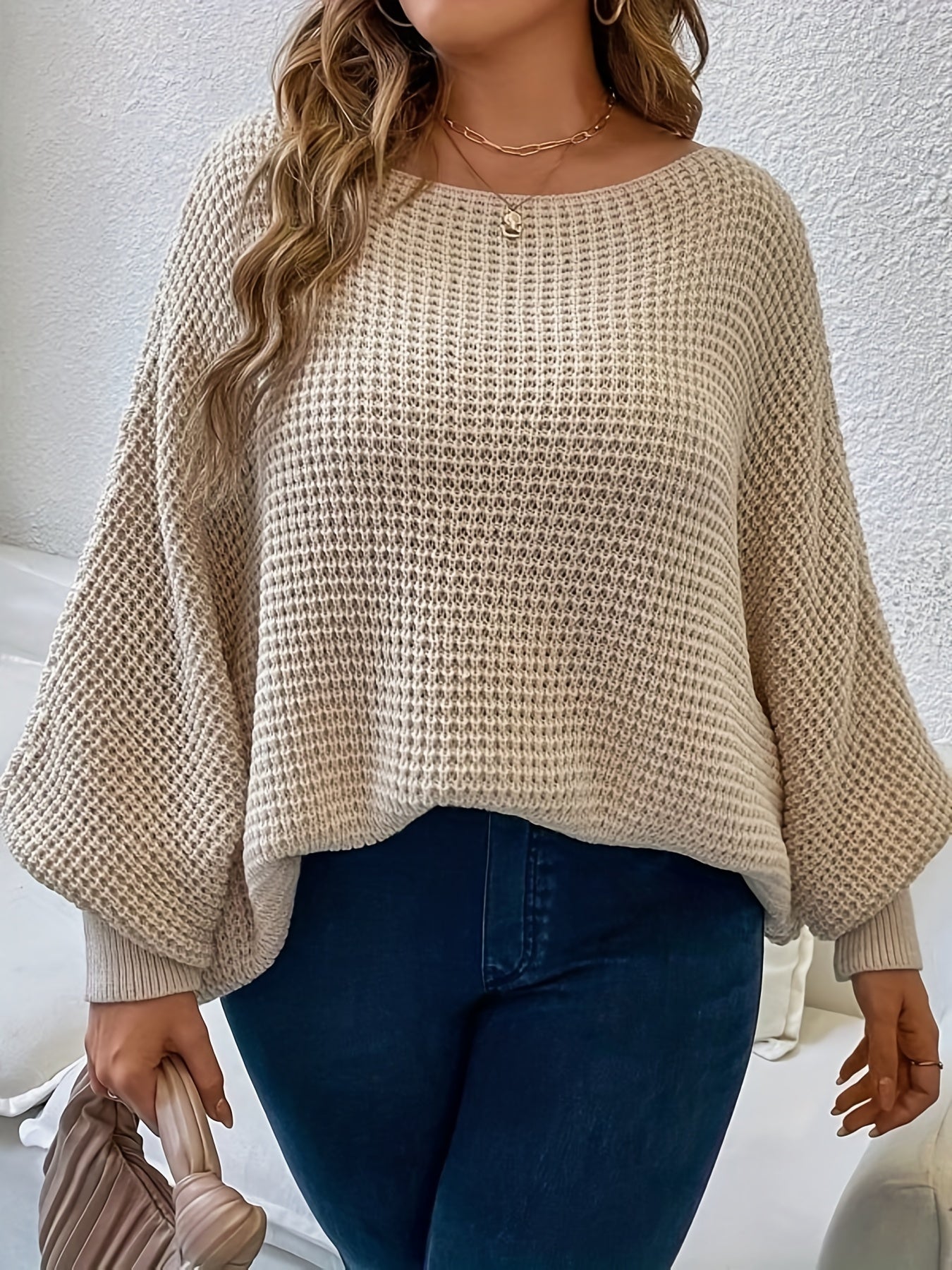 Casual Bat Sleeve Pullover Sweater
