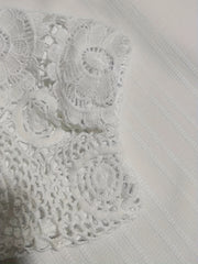 Lace Sleeve V Neck Blouse