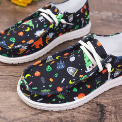 Women's Halloween Boat Shoes Non slip Lace Up Sneakers