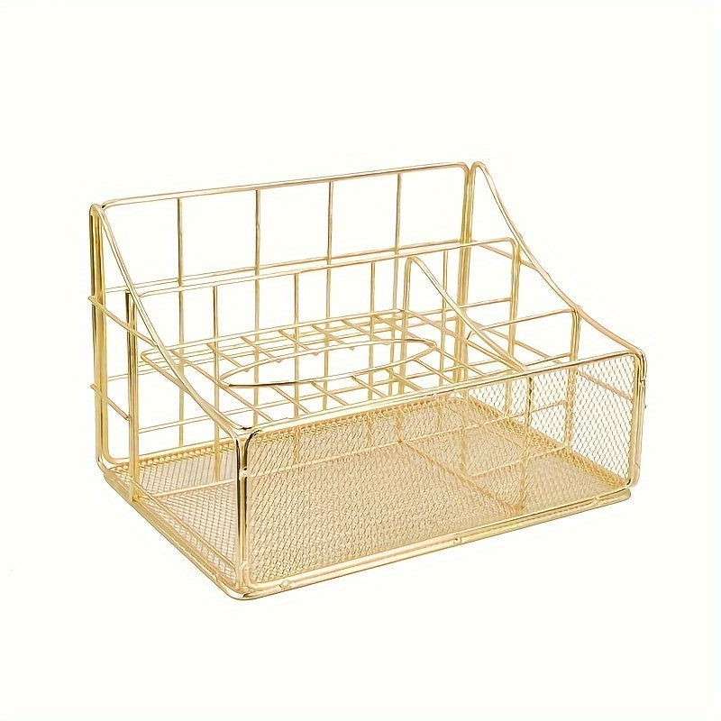 Vintage Iron Office Supplies Storage Box File Storage Rack Desktop Stationery