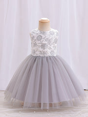 Girls Party Clothes Sleeveless Mesh Princess Dress