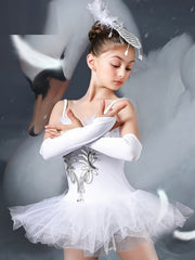 Girls Ballet Leotard Tutu Dress Set for Dance Performance