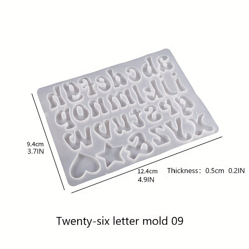 Crystal Drip Gel Mirror Case Number Keychain Molds